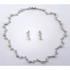 Delicate Austrian Cubic Zirconia CZ Necklace & Earrings Set #D0CF