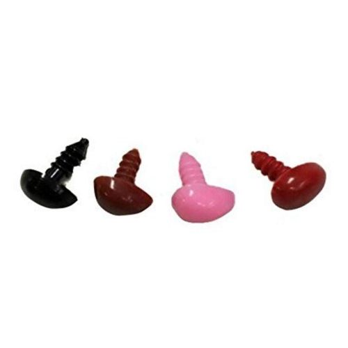 50PCS 12x14mm/0.47x0.55inch Black Solid Plastic Triangle Noses Safety Eyes DIY Sewing Crafting Accessories Buttons for Doll Stuffed Animals Toys Teddy Puppet Making