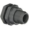 Hayward BFAS1007TES Series BFAS Short Pattern Bulkhead Fitting, Threaded x Threaded End, PVC with EPDM Seals, 3/4" Size