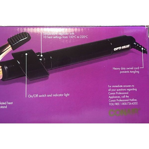 Conair Professional Spring Style Curling Iron 24K Gold Plated Brand New