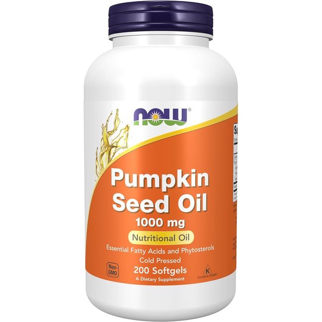 NOW Foods Pumpkin Seed Oil 1000mg Dietary Supplement - 200 Softgels