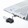 Sanwa Supply USB 2.0 Hub with Card Reader (Black) USB-2HC319BK