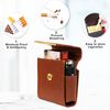 Leder Zigarettenhülle Zigarettenetui (15A) Zigarettentasche Zigarettenbox Cognac