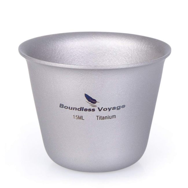 Boundless Voyage 15ml Titanium Mini Whiskey Cup Shot Glass (1P) Ti1595B