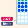 3000 Pack, 10mm Coloured Dot Stickers Sticky Labels - 5 Colours