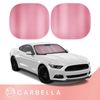 2PC Metallic Pink Premium Reflective Polyester Pop Up Car Windshield SunShade