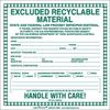 Labelmaster JWMCA Excluded Recyclable Material Label (Pack of 100)