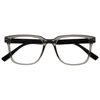 OPULIZE LEO Reading Glasses - Large Rectangular Frame - Grey - Black Arms - Mens Womens - Spring Hinges - R55-7 - +2.50