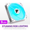FOIFKIN 120mm PWM ARGB PC Case Fan (White, Reverse 3 Pack)