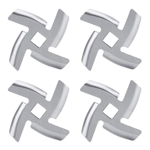 4pcs Meat Grinder Blade Stainless Steel Mincer Cutting Stainless Steel Kitchen Food Meat Chopper Crusher Replacement Spare Part for Grinders Mincers