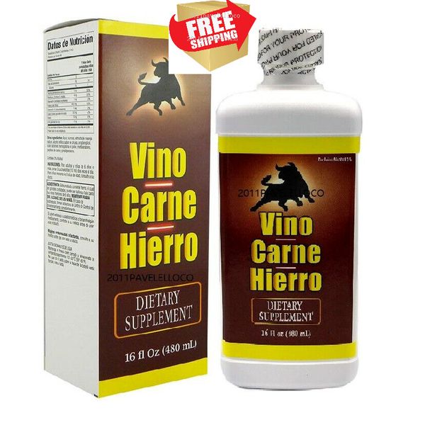 VINO CARNE HIERRO IRON  DIETARY SUPPLEMENT - Suplemento Nutricional 16 fl oz