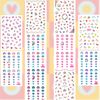 Nail Stickers, Kids, Cute, Unicorn Floral Pattern, 3D Stick On Manicure Set, Character Design, Children's Nail Stickers, 400 Types, 10 Pieces, Rainbow Unicorn, Stars, Princess, Flower Nail Pattern, Ultra Thin, Stackable, Reward Stickers, Birthday Parties,