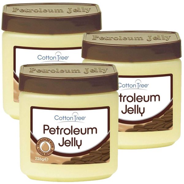 Cotton Tree Petroleum Jelly parfümiert mit Kakaobutter, 226 g, 3 Stück