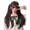 Cute Princess Ponytail Wig 1 Piece Inner Long Extension Twin Tail Women's Point Wig Natural Lolita Ribbon Included