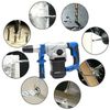 Rotary Hammer Drill Powerful Impact Compact Hammer Drill with 360° Rotary Handle, Adjustable Speed & 4 Functions Including 3 Drill Bits 2 Pointed/Flat Chisel with Carrying Case