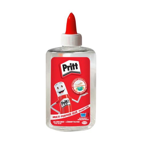Pritt All-Purpose Adhesive, Transparent, Quick-Drying Adhesive, Solvent-Free Liquid Adhesive, Ideal for Office, Home or School, Craft Glue for Many Craft Materials, 1 x 145 g, 9H PAKA3