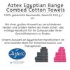 aztex Egyptian Range, 100% Cotton Towels - Hand Towel, White