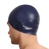 Speedo Unisex's Plain Flat Swimming Cap-Blue Marino, One Size, Navy