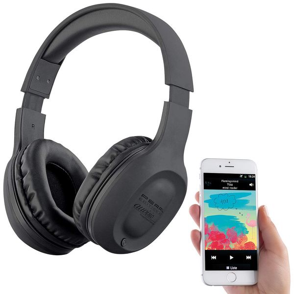 auvisio Kopfhörer, Bluetooth: Over-Ear-Headset mit Bluetooth 5, MP3, FM, Akku, Auto Connect, 22 Std. (Kabellose Kopfhörer, Kopfhörer MP3, Freisprecheinrichtung)