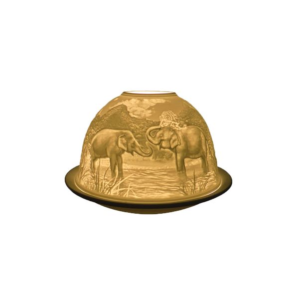Light Glow Dome Tealight Holder Elephant