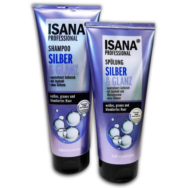 ISANA PROFESSIONAL SET Shampoo & Conditioner Silver & Shine 250 & 200 ml