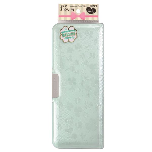 Kutsuwa Pencil Case, Magnetic Brush Holder, Pale Color Brush, 2 Doors, Sherbet Mint