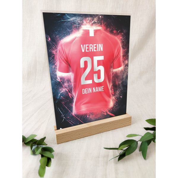 Bayern Fanartikel Acryltafel - Personalisiertes Geschenk, Jungen, Fussball, Kinder, Bayern Trikot für Bayern-Fans