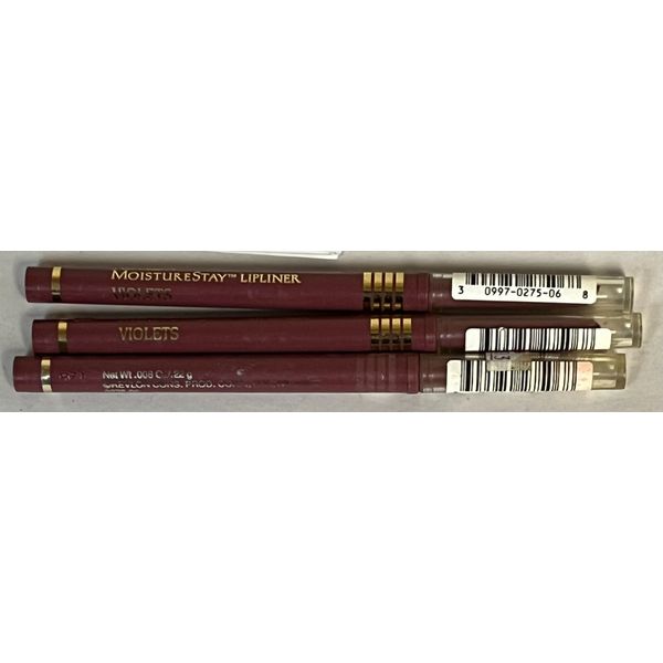 3 X Revlon Moisturestay automatic Lipliner 5 1/2 inches VIOLETS