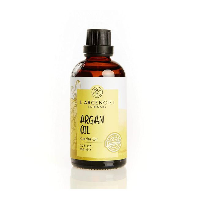 L'ARCENCIEL SKINCARE Argan Oil (3.2 fl .oz) 100% Pure and Natural, Cold Pressed, Hair, Skin and Nails