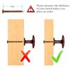 sourcing map Round Wood Knobs,5Pcs 34mm Dia Cabinet Furniture Kitchen Pulls Handles for Cupboard Table, White