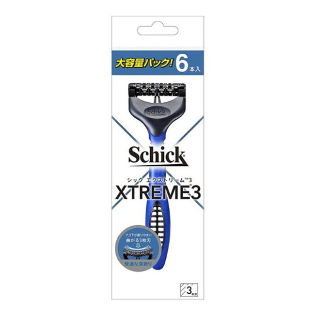 schick schick extreme 3 large capacity pack 6 pieces