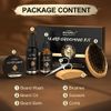 POP MODERN.C Beard Growth Kit Beard Grooming Kit 6pcs Beard Wash Shampoo Beard Oil Beard Balm Beard Comb Brush Scissors Best Gift for Men for Valentine's Day Christmas Father's Day Birthdays