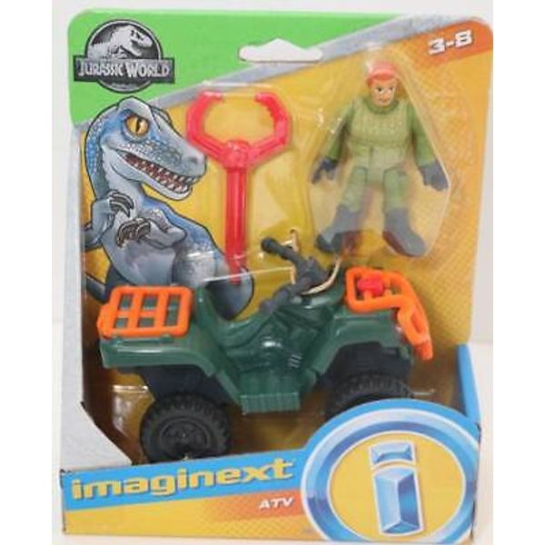 Jurassic World Imaginext ATV Vehicle Technician Action Figure toy Playset FMX94