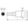 EXPERT E030105 – Glasses Screwdriver 1/4 "6 Caras- 5 mm