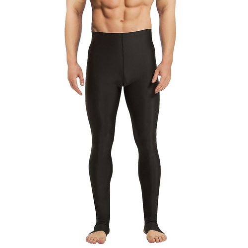 Sillictor Men's Leggings, Swimwear, Spats, Long Pants, Amphibious, Swimwear, Compression Tights, Sports, Swimming, Rash Bunting, black