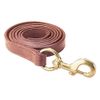 Perri's Leather Lead with Snap, Chestnut with Brass Snap, 6-Feet