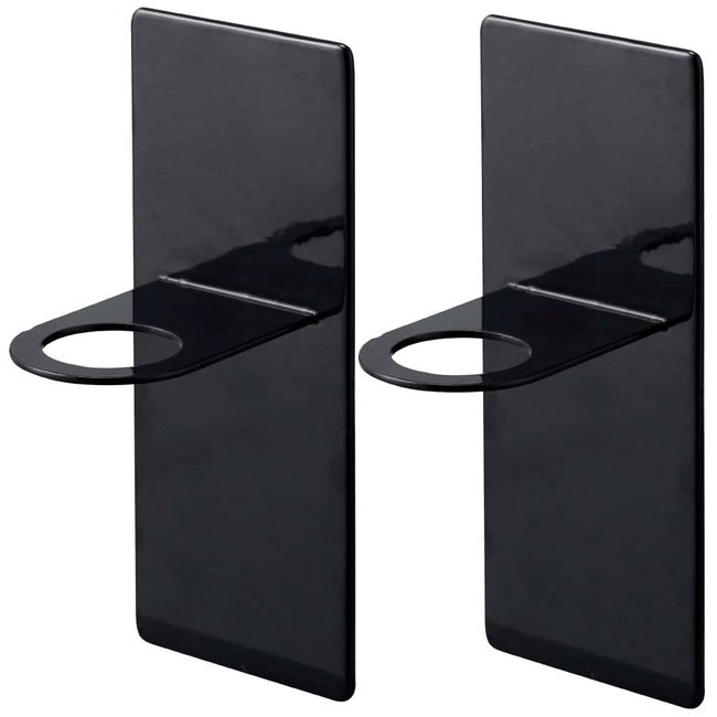 Yamazaki Industries Tower Magnet Bathroom Dispenser Holder (Black, Set of 2)