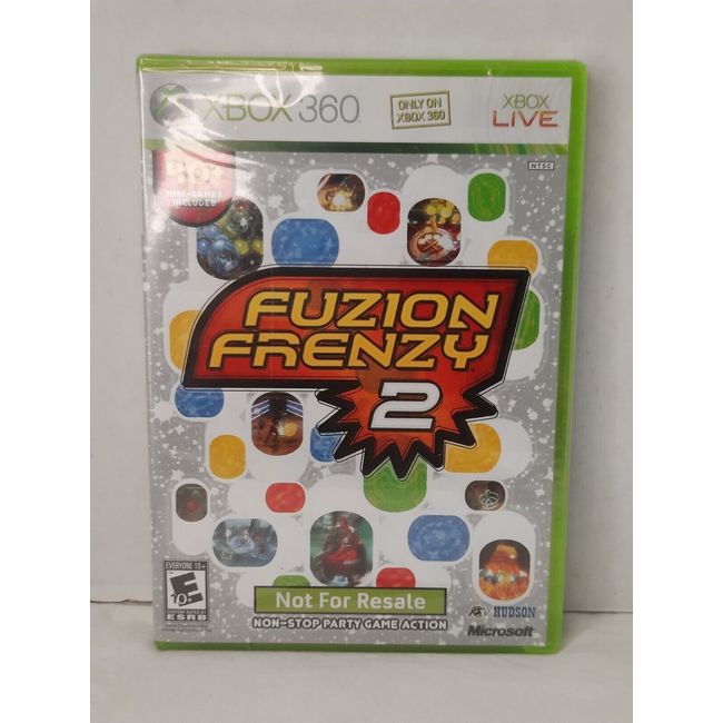 Fuzion Frenzy 2 (Microsoft Xbox 360) FACTORY SEALED! NOT FOR RESALE!