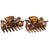Caravan Mini Traditional Flair Hair Claws In Tortoise Shell Pair