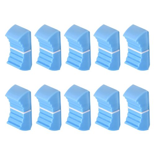 Rebower Potentiometer Mixer Cap Flat Button 4x2mm for Shaft Switch Cover ABS White Blue 10pcs