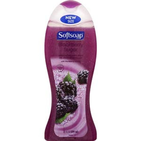 Softsoap Exfoliating Body Wash - Blackberry Sugar Scrub - 20 fl oz