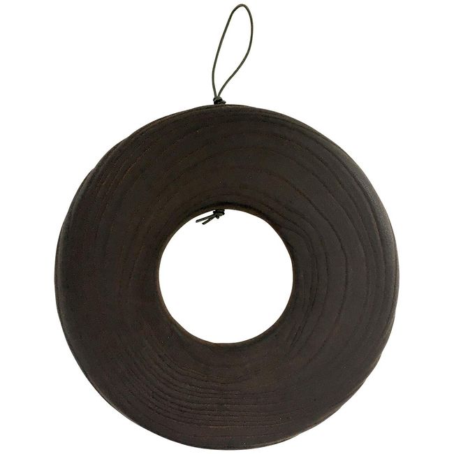 Kanazawa Paulownia Craft Donut Trivet with String Iwamoto Seishoten Grilled Paulownia Wooden, Made in Japan