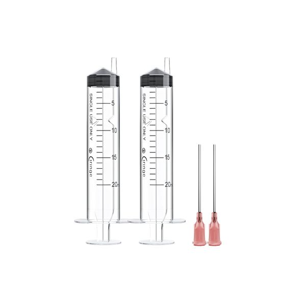 Ciringe 20 ml Syringe with 18G Pink Mixing Kit - 2 Sets