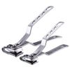 2 Pcs Stainless Steel Nail Clippers, 360 Degree Rotating Head Fingernail & Toenail Cutter Trimmer Tools for Personal Hand/Foot Care, Manicure and Pedicure