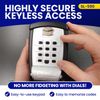 KeyGuard SL-590 Punch Button Key Storage Wall Mount Lock Box, Black Finish
