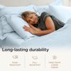 Luxury 800 Thread Count 100% Cotton Sheets - Light Blue Sateen Weave Twin Size B
