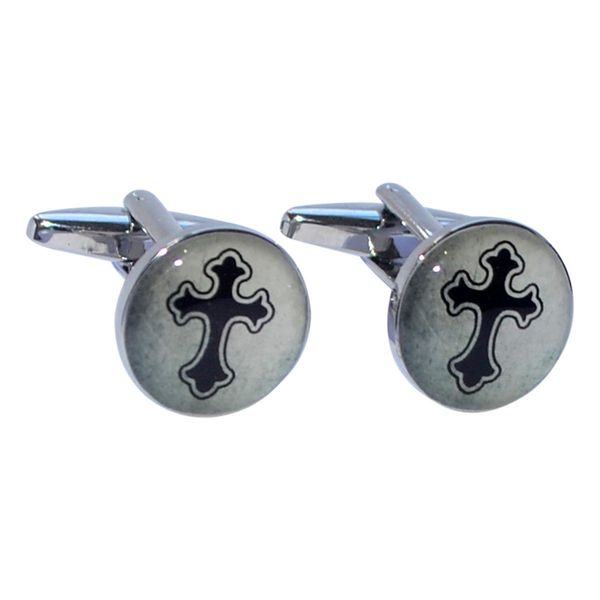 Contemporary Ornate Christian Cross Cufflinks X2BOC164