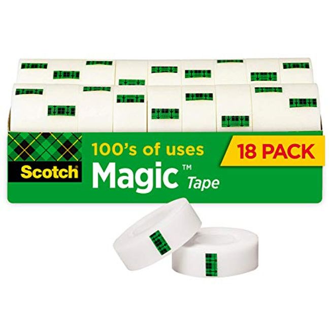Scotch Transparent Tape, 3/4 x 1296 Inches, 6 Rolls, Boxed (600-6PK)