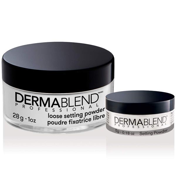 Dermablend Loose Setting Powder Makeup Gift Set, Translucent Powder Kit for Face Makeup, Mattifying Finish and Shine Control, Dermatologist Recommended, Original Translucent Gift Set