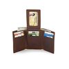 Stealth Mode Trifold Leather Wallet for Men with ID Holder and RFID Blocking (Brown)